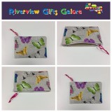Zip Clutch / Purse / Bag / Pouch - Multi-Coloured Butterflies Zip Clutch / Purse / Bag / Pouch - Multi-Coloured Butterflies